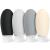 4 pieces 100ml silicone travel bottles set with labels optet leakproof refillable empty clear travel size containers for filling cosmetics shampoo liquids bpa-free and tsa-tested black white gray lead
