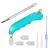 YOTINO Glass Cutting Tool Kit Includes Blue Pistol Grip Oil Feed Glass Cutter with 3 Extra Replacement Head(3mm-12mm  6mm-19 mm) Tungsten Scribe Engraving Pen  Screwdriver and Oil Dropper