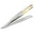 Zupuckinzette tweezers from Solingen Made in Germany Eybrow tweezers for facial care for plucking eyebrows whiskers or small hairs for women and men (slanted / gilded) oblique / gold -plated