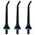 Replacement tips for COSLUS SURFOU Hangsun Nicwell water flosser oral irrigator attachments jet tip nozzle black 3 pieces
