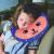 Qchomee Kids Car Travel Pillow Car Seat Belt Cushion Head Neck Support Pillow Safety Strap Covers Children Headrest for Car Travelling Sleeping Pillow Blue