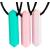 Tilcare Chew Chew Sensory Necklace   Best for Kids or Adults That Like Biting - Perfectly Textured Silicone Chew Necklaces turquoise / pink / purple