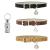 XFENTECH 3 pieces of cat collar - PU cat neck bands with metal buckle and bell pet pet collar belt collar for cats khaki brown black