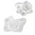 Chicco PhysioForma Silicone Mini Pacifier in Clear for Babies 0-2m Orthodontic Nipple BPA-Free 2-Count in Sterilizing Case