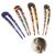 4pcs U Shaped Hairpin Fork French Style Hair Pins Hair Forks Tortoise Shell for Long Hair Multicolor