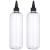 Applicator Bottle for Hair, sdoot Hair Color Applicator Bottle 2 Pack 16.9 ounce Squeeze Bottle Transparent Oil Bottles for Hair, PET Plastic Refillable Bottles with Twist Top Cap Clear-black cap