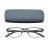 EYEGUARD Reading Glasses for Men Rectangular Lightweight Metal Grey 2.75 Diopters