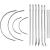 Heavy Duty Hand Sewing Needles Set - 12 Needles for Upholstery  Leather  Carpet Canvas Repair