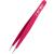 REMOS splinter tweezers - stainless steel INOX rustproof 9.5 cm - fine tip fuxia