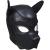 Adults Puppy Hood Mask Removable Cosplay Dog Full Face Pup Hood Mask for Halloween Cosplay Novelty Costume Performance Props Gifts (Black)