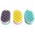 Supvox Bath Sponge Stool Sponge Pad Massager Scrubber Peeling Skin Massager for Women Men 3 Pieces (Yellow Red Blue)