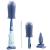 Vicloon Baby Bottle Brush 3 in 1 Bottle and Teat Cleaning Brush Silicone Bottle Cleaner Brush for Cleaning Water Bottles Baby Bottles Glass Cup Thermoses Blue