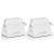 2pcs-Rolling Tube Toothpaste Squeezer Toothpaste Seat Holder Stand for Bathroom Accessories (White)