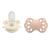 BIBS Pacifiers - Infinity Collection with Symmetrical Nipple| BPA-Free Baby Pacifier | Made in Denmark | Set of 2 Ivory/Blush Color Premium Soothers | Size 6-18 Months