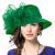 VECRY Lady Derby Dress Church Cloche Hat Bow Bucket Wedding Bowler Hats Green