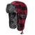 ONWAY Buffalo Plaid Aviator Fur Trapper Hat Ushanka Eskimo Russian Bomber Hat with Ear Flaps for Women Men Red