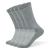 Well Knitting Loose Men's Diabetic Crew Socks Non-Binding Top Seamless Toe Semi Cushion Breathable Soft Coolmax Socks 4 Pairs Large 4 Pairs Grey Crew Socks