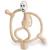 Bite rings for baby - bpa free soft silicone biting toys bite ring set for babies from 3 months with clip easy to grip easy to clean for babies khaki