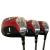 Senior Men's iDrive Red Square Anti-Slice Draw Fairway 3 5 7 Wood Set Golf Clubs, Right Handed Senior Flex with Men's Senior Size Black Pro Velvet Grips