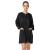 Exttlliy Chameleon Fabric Salon Smock Professional Stylist Jacket Waterproof Haircut Cape Barber Apron M code Black