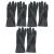 Solustre 3 Pairs Hair Dye Gloves Black Salon Hair Color Dye Gloves Shampoo Gloves Anti-slip Waterproof Hand Protectors Rubber Gloves for Hairdressing - Size L L (Pack of 3)