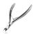 FERYES Cuticle Clipper Professional Manicure and Pedicure Cuticle Remover Tools  Medical Grade Stainless Steel Cutial Cutter  6mm Jaw- 1 Piece (Silver)