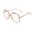 Shiratori Woman's New Retro Blue Light Blocking Glasses Big Frame Nerd Eyeglasses Frame Anti Blue Ray Computer Game Glasses Brown