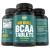 BCAA Tablets - 120 Pills, Extra Strong 1000mg Per Tablet - 2:1:1 Branched Chain Amino Acid Ratio Supplement - Non-GMO Natural Ingredients - by Raw Barrel
