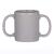 Dual Handle Mug (Double Grip Mug) to Aid Tremors, MICROWAVE SAFE, 11.83 US Fl. Oz. (350 Ml), BPA-FREE - Gray Color