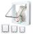 Cat Flap Door for Interior Exterior,4 Way Locking Pet Doors White for Cats & Small Dog White Medium