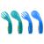 Vicloon baby fork and spoon set 4 pieces of heat sensor baby spoon BPA free baby open with a round handle feeding spoon for baby & toddler infants from 6 months -blue+green