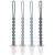 4-Pack Silicone Pacifier Clips with One-Piece Beads for Baby Boys and Girls - Flexible and Rust-Free Holders for Teething Relief and Baby Essentials Safe for Newborns (Grey)
