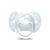 Suavinex Schnuller Gold Edition 0-6 months for children pacifier with a flat roof and Simetrik made of silicone SX Pro flat and deep roof light blue