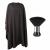 Barber Cape and Neck Duster Brush,Waterproof Polyester Salon Hair Cutting Cape, Haircut Cape with Adjustable Elastic Neck Black
