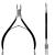 Jestilo Cuticle Remover Tool Set with Cuticle Cutter and Cuticle Pusher - Stainless Steel Professional Cuticle Nipper and Pusher Nail Care Tools for Salon and Level Mani-Pedi at Home - Silver (Black)