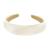 axy headband with fabric padded metallic color - ladies headband in metallic look headband hair accessory HRK2B (cream white)