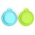 Comtim Pet Food Can Cover Silicone Can Lids for Dog and Cat Food(Universal Size,One fit 3 Standard Size Food Cans) Blue/Green