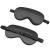 Mulberry Silk Sleep Eye Mask Blackout Sleeping Eye Mask for Men&Women with Elastic Strap Black Black 1 Count (Pack of 1)
