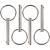 4 Pcs Quick Release Pin, Diameter 1/4", Usable Length 1-1/2", Overall Length 2", Full 316 Stainless Steel, Bimini Top Pin, Marine Hardware