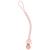 Itzy Ritzy Silicone Pacifier Clip 100% Silicone Pacifier Strap with Clip Keeps Pacifiers, Teethers & Small Toys in Place Features One-Piece Design & Silicone Cord, Pink + Rose Gold Clip