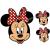 Edible RED Bow Minnie Mouse FACE & 2 Smaller Faces Girls Uncut Icing Cake Topper