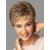 SEVENCOLORS Short Dark Brown Mixed Blonde Highlight Pixie Cut Wigs with Bangs Synthetic Layered Wigs for Women Natural Hair Replacement Wigs