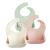 Pandaear 3 Silicon Libbon Baby |Waterproof bib with collecting shell |Adjustable washable Babyl spars silicone bib with large bag for collecting food bpa-free