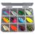 Trout spoon set trout bait 2.5g spinner trout turn signal fishing spoon fishing baits with partly single hook hook storage box