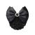 1 piece black rhinestone satin loop hair clip Bowknot snood network hair clip dutt cover with hair clip hair network Bowknot decor French hair clip women girls hair jewelry black