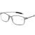 DOOViC Blue Light Filter Computer Reading Glasses for Unisex TR259-C (9 Colors) Matte Gray 3.5 x