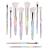 Makeup Brush Set Diamond Cosmetic Brushes 10 Pieces Premium Synthetic for Foundation Powder Blending Eye Shadow Blush Concealer (White)