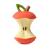 Oli & Carol - Baby teething ring made of natural rubber apple red Pepa the Apple