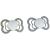 BIBS Supreme Baby Pacifier 2-Pack | Made in Denmark | BPA Free Dummy Soother Symmetrical Nipple. Silicone Size 2 (6-18 Months) Sage Glow/Cloud Glow