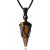XIANNVXI Healing Crystal Stone Pointed Necklace Adjustable Black Rope Natural Gemstone Pendant Necklaces Jewelry for Men Women E-Tiger Eye Stone